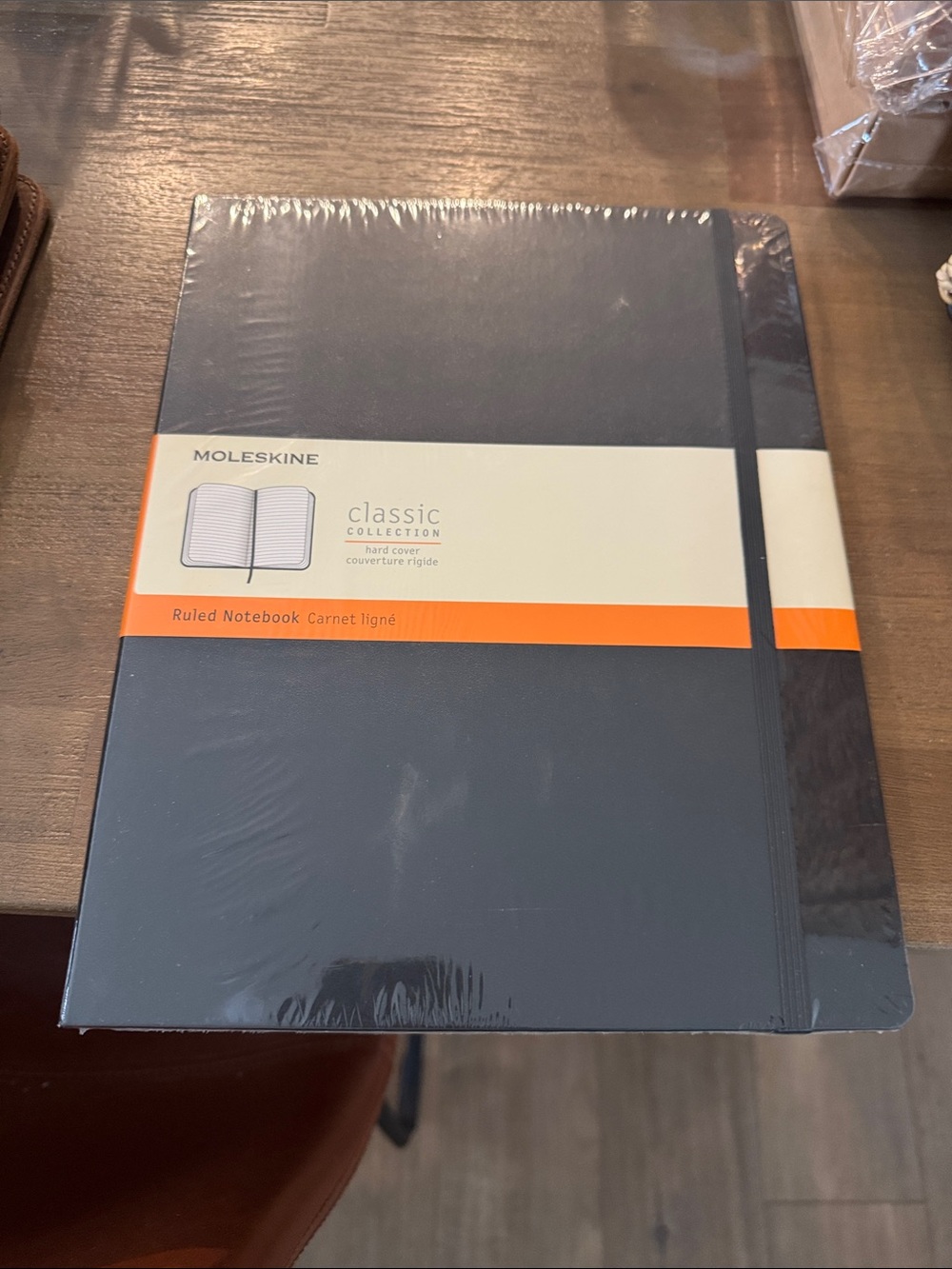 Moleskine Hard Cover Ruled Notebook - Dark Gray with Black Elastic